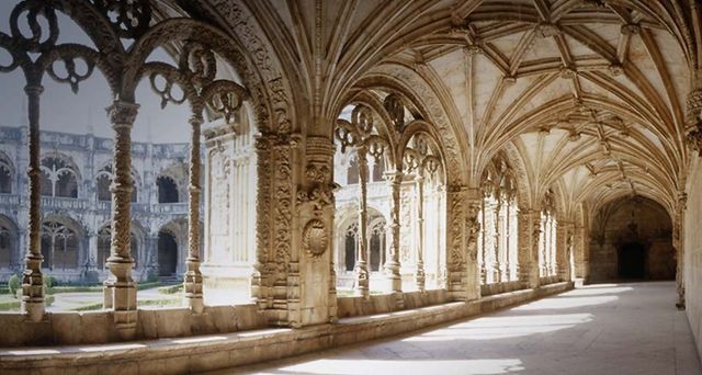 The Cloister of the Monastery of the Hieronymites  in Lisbon, Portugal