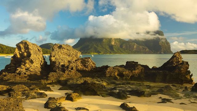 Limestone formations on Lord Howe Island, Australia