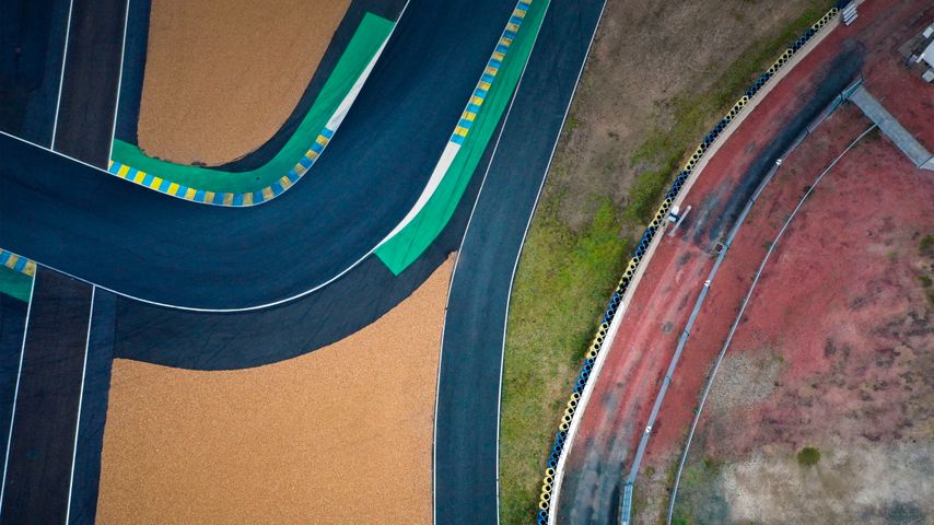 Vue aérienne du circuit Bugatti, Le Mans