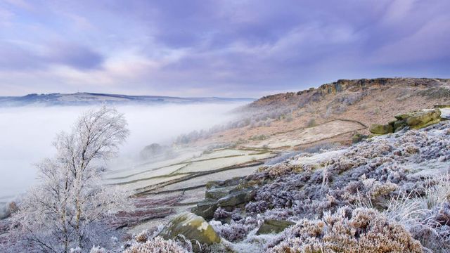 Curbar Edge in the Peak District, Derbyshire