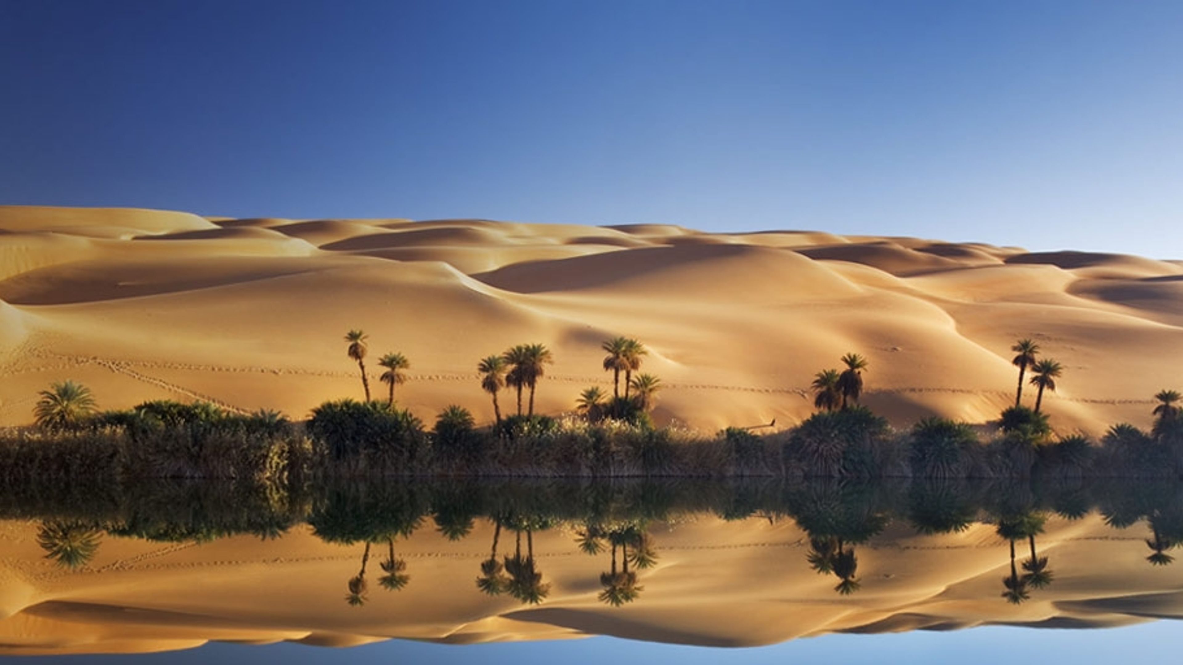 Lake Um El Ma And The Erg Ubari Sand Dune In The Sahara Desert Libya Lake Um El Ma And The Erg Ubari Sand Dune In The Sahara Desert Libya