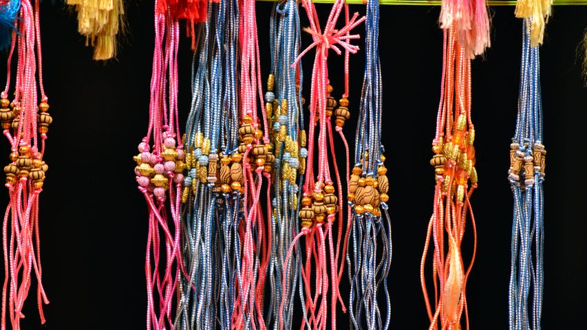 Rakhi or sacred thread of different types and colors