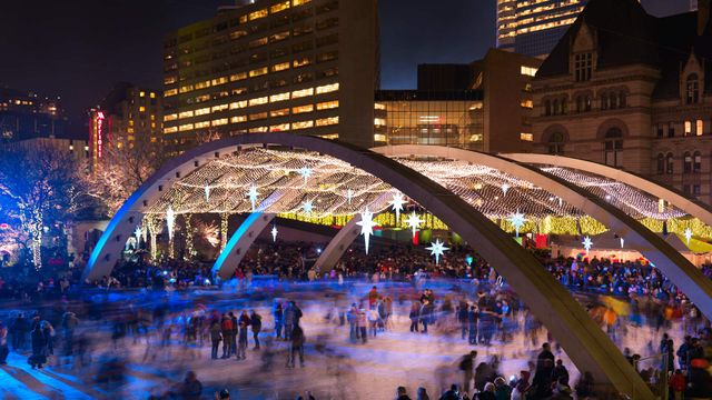 Ice rink at Nathan Phillips Square, Toronto