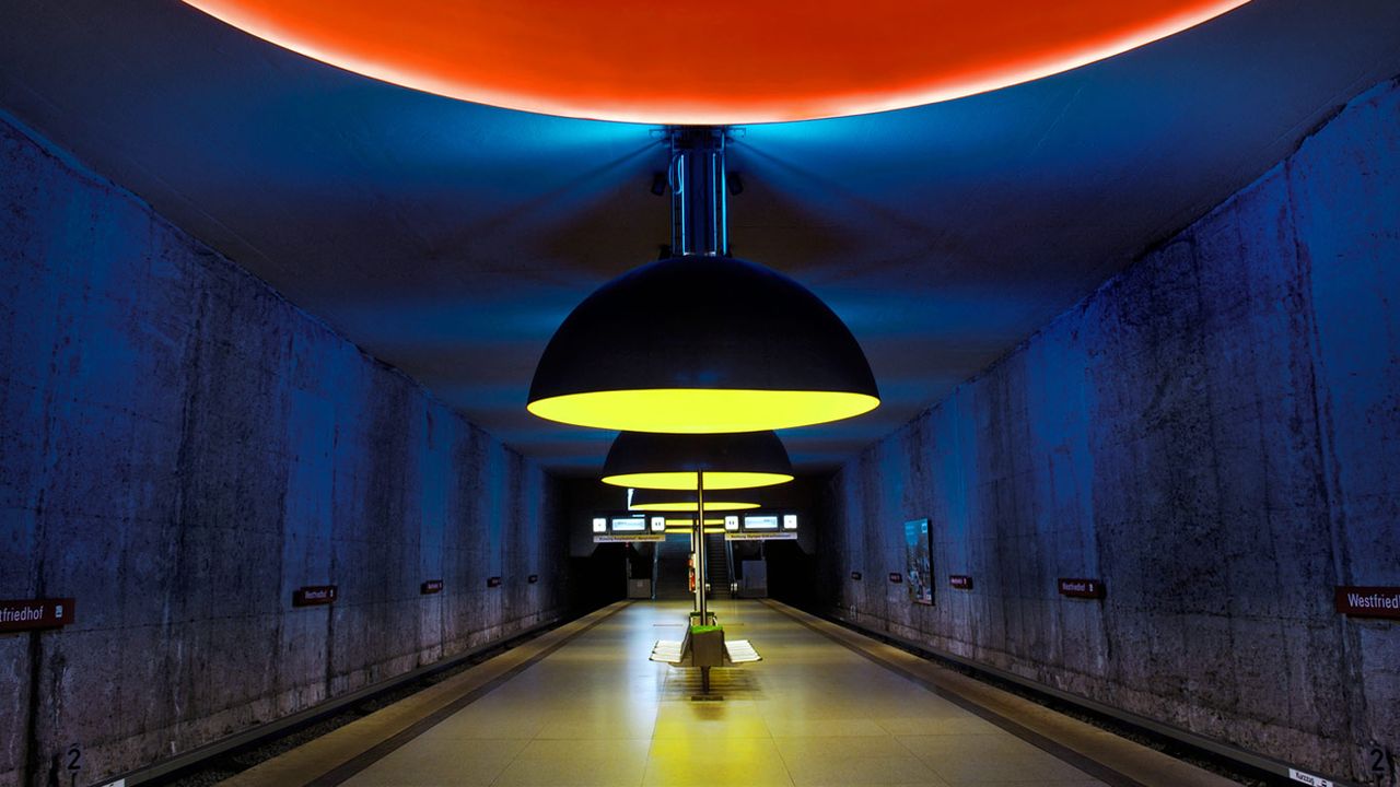 Westfriedhof subway station in Munich, Germany