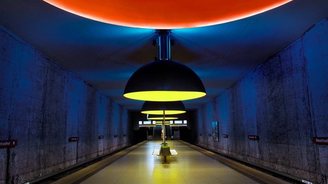 Westfriedhof subway station in Munich, Germany