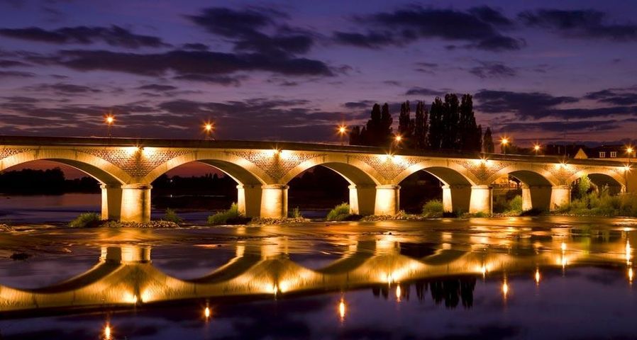 Bridge over the Loire River at Amboise, France