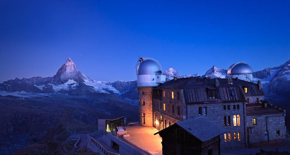 Matterhorn and the Kulm Hotel in Zermatt, Switzerland