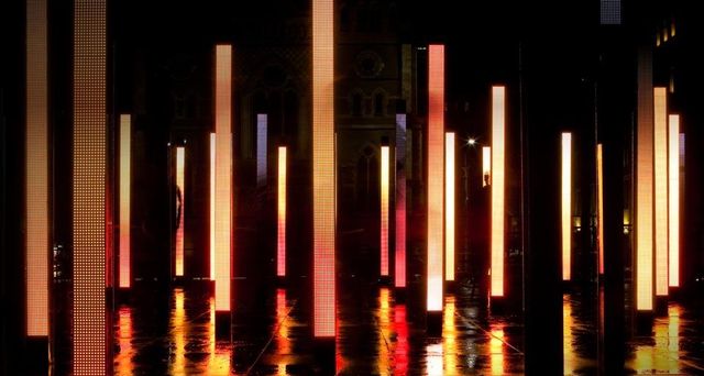 Installation for Light in Winter celebration in Federation Square