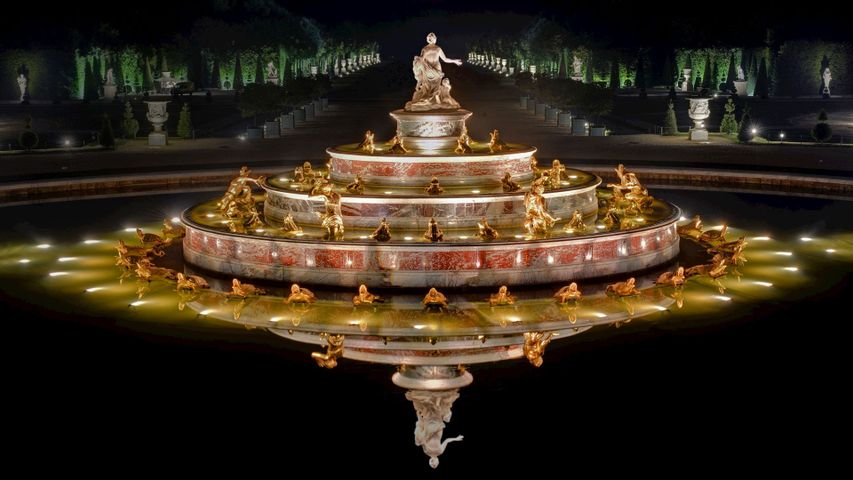 Latona Fountain in the Gardens of Versailles for the 100th anniversary of the Paris Peace Conference