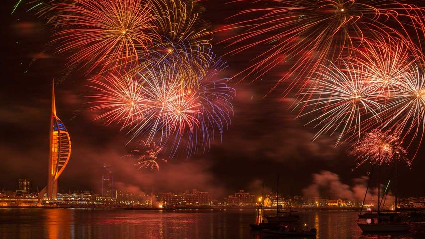 Fireworks over Gunwharf Quays, Portsmouth 