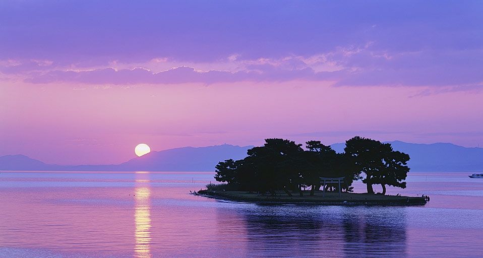 ｢宍道湖の夕暮れ｣島根, 松江市