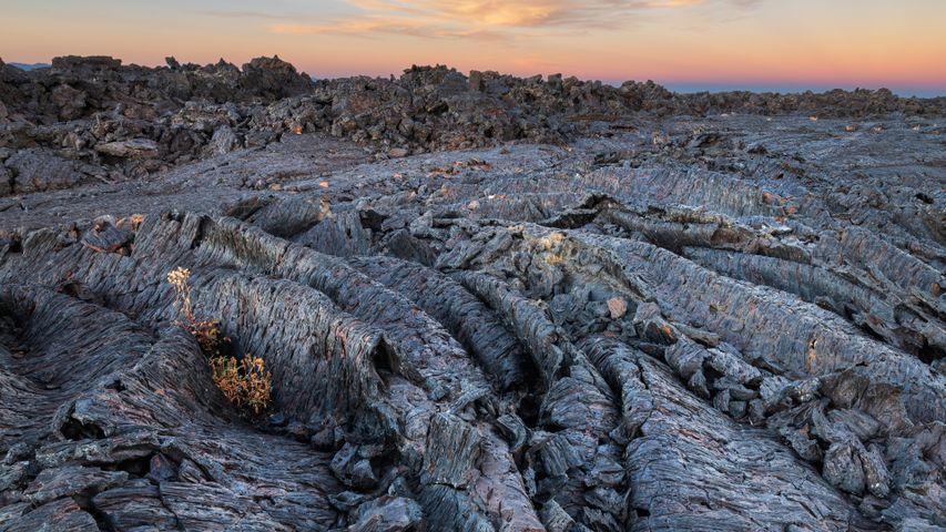 Coulée de lave du Dragon Bleu, Monument national des Cratères de la Lune, Idaho, États-Unis