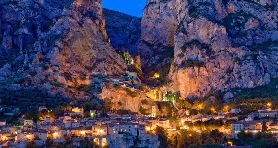 Village of Moustiers Sainte-Marie, Provence-Alpes-Cote d'Azur, France