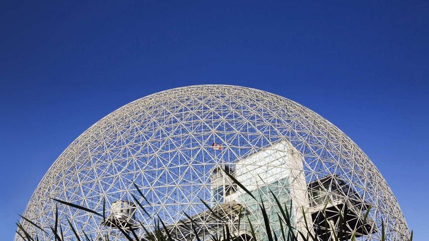 The Biosphere museum, the geodesic dome structure was the former United States pavilion at Expo 67, at Jean-Drapeau Park on Ile Sainte-Helene, Montreal, Quebec, Canada.