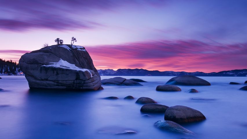 盆景岩，太浩湖，内华达州，美国