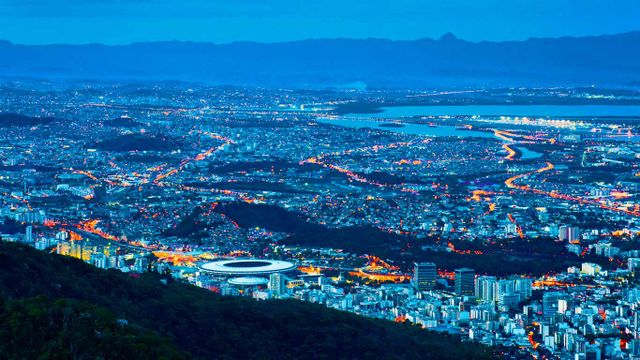 Rio de Janeiro la nuit, Brésil