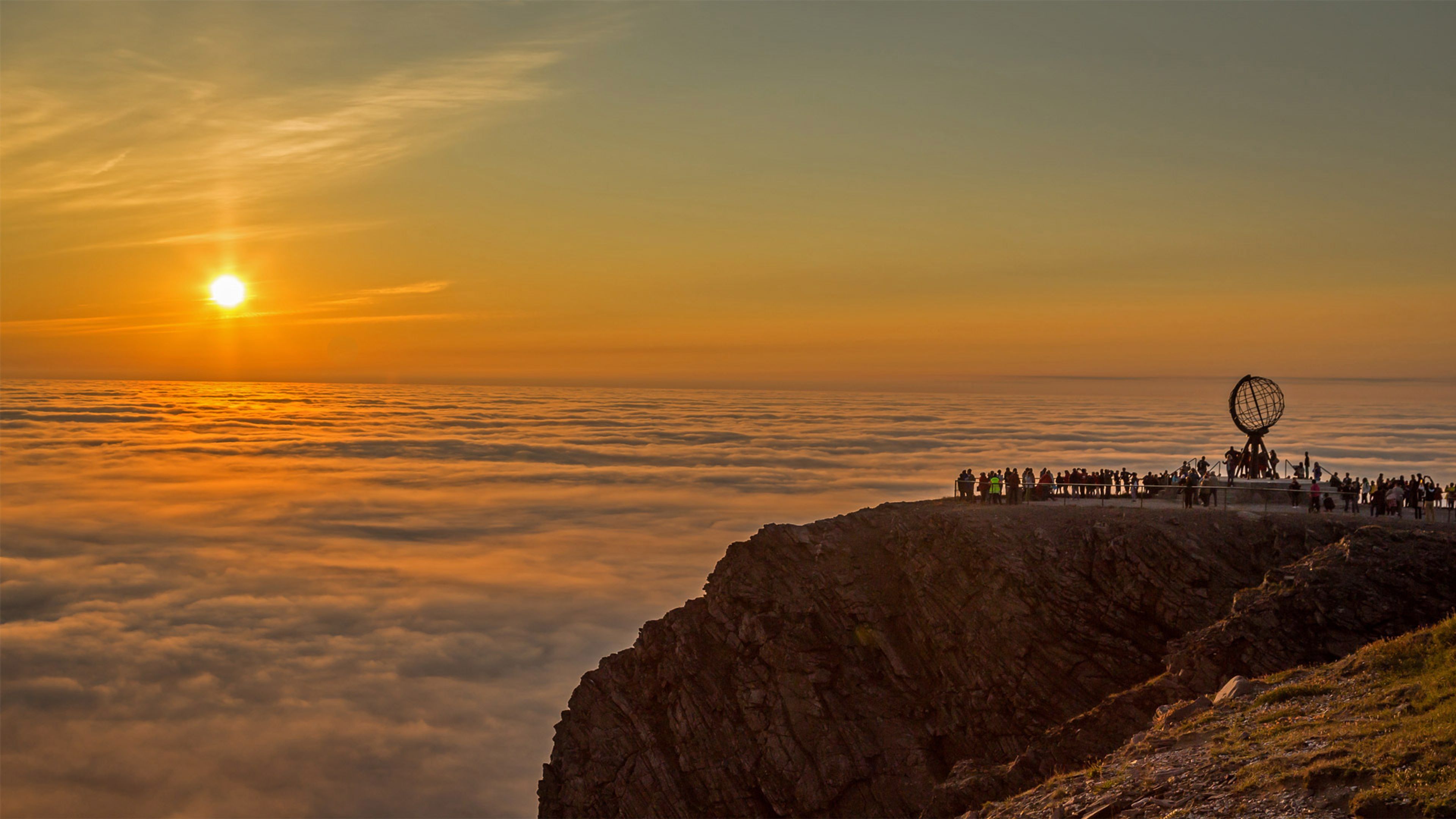 Midnight sun at North Cape, Norway - Bing Gallery