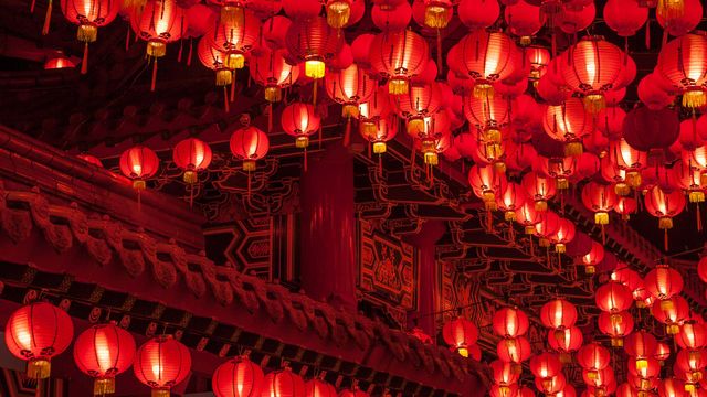 【今日元宵节】乐圣岭天后宫悬挂的红灯笼,马来西亚吉隆坡