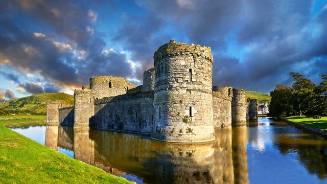Beaumaris Castle on the Isle of Anglesey in Wales