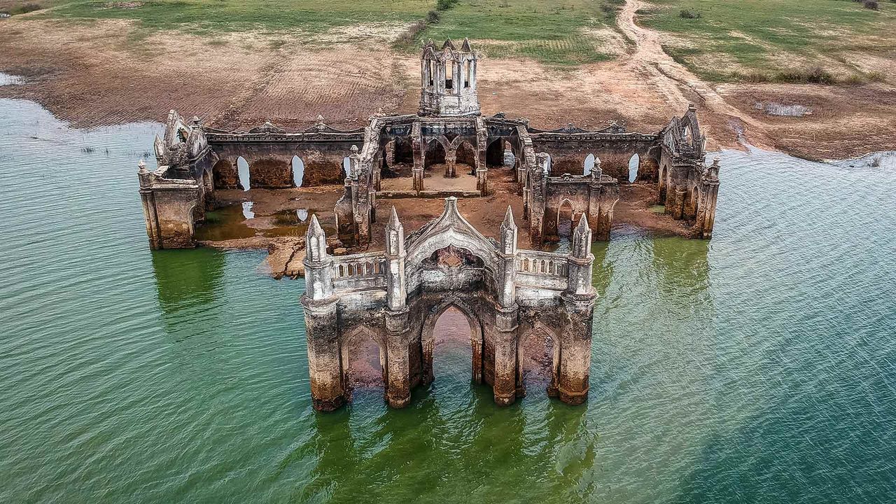 Ruins of Shettihalli Rosary Church in Karnataka, India