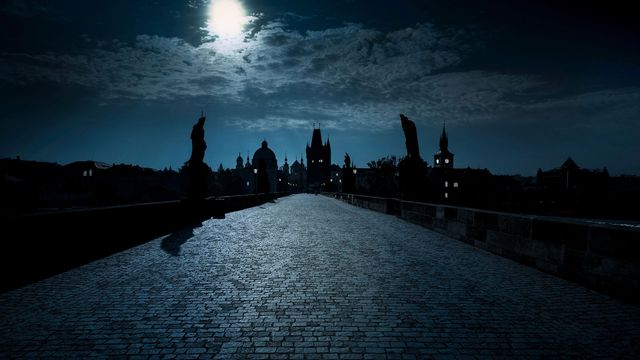 Charles Bridge over the Vltava River in Prague