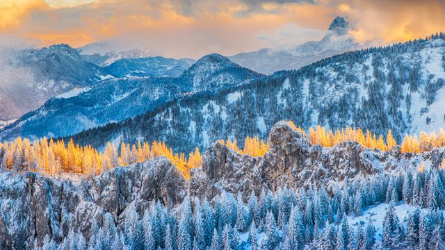 View from Kampenwand mountain, Aschau im Chiemgau, Bavaria, Germany