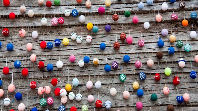 Easter decorations at Alexanderplatz, Berlin