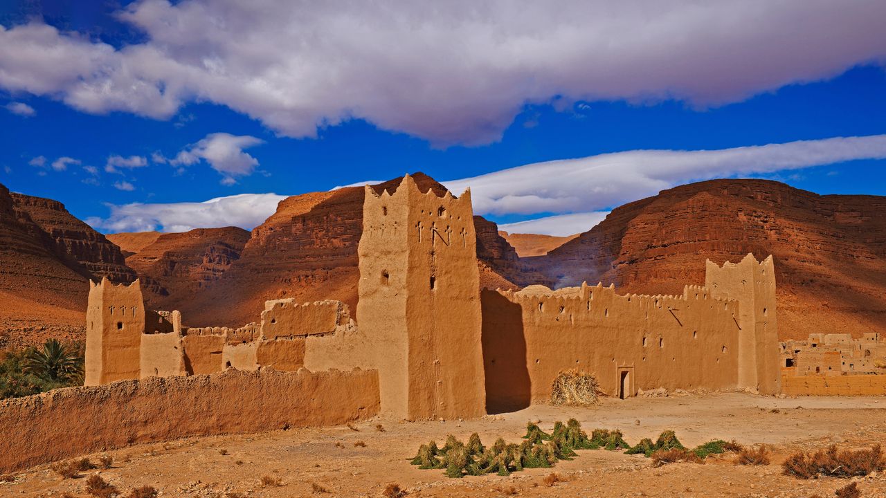 An old kasbah in the Tafilalet region, Morocco