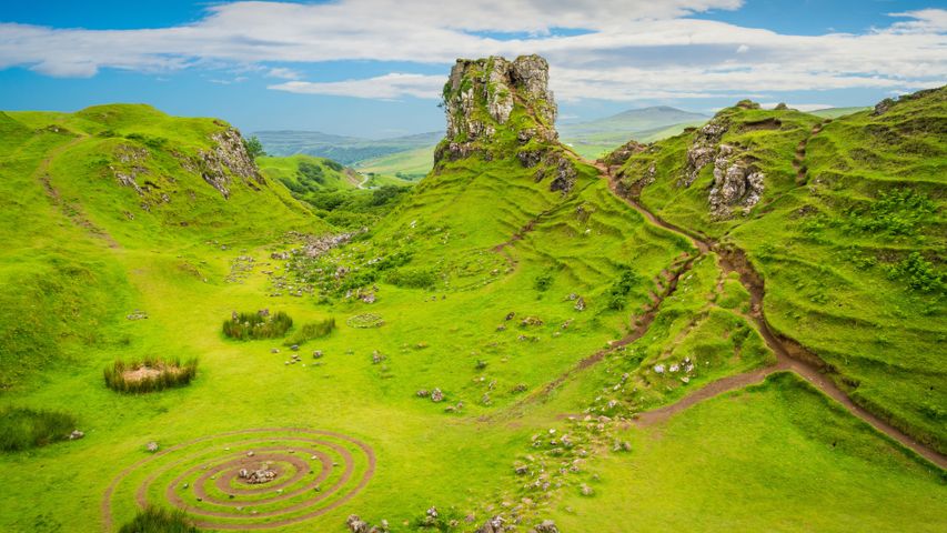The Fairy Glen, in the hills above the village of Uig on the Isle of Skye