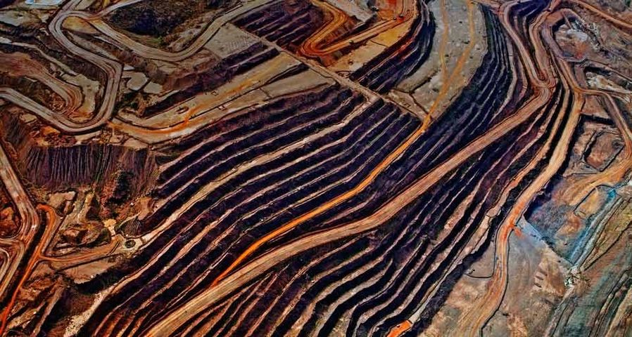 Aerial view of Mount Whaleback iron ore mine, Australia