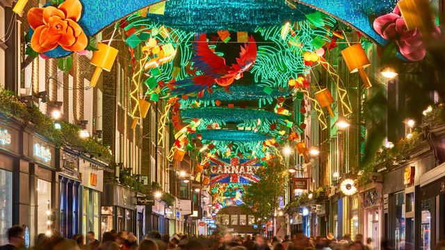 Christmas lights in Carnaby Street, London