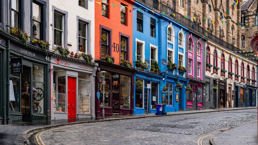 Victoria Street in Edinburgh, Scotland