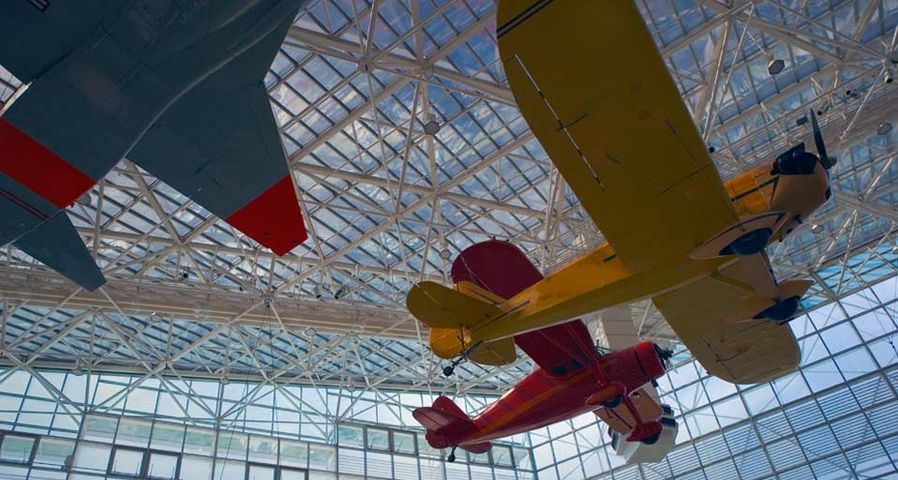 Airplanes inside the Museum of Flight in Seattle, Washington