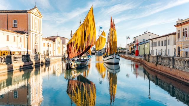 Barche a vela tradizionali, Porto Canale Leonardesco, Cesenatico, Emilia-Romagna