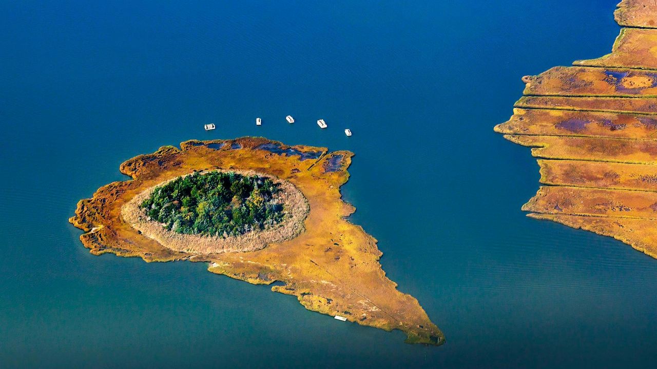 Isla Reedy, en la bahía de Moneyboque, Long Island, Nueva York