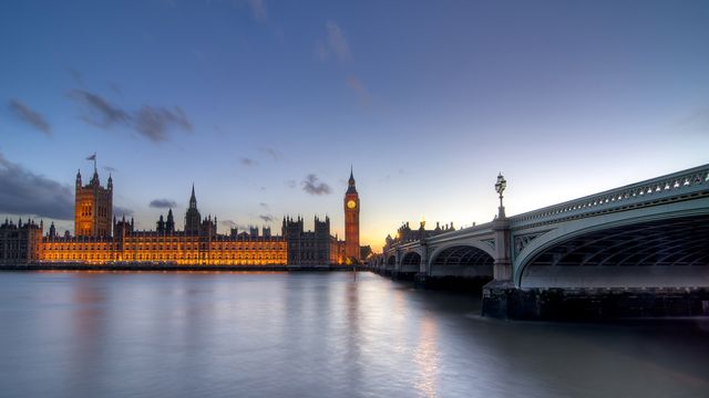 House of Parliament on the Thames, London, UK