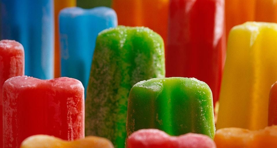 Rows of ice pops
