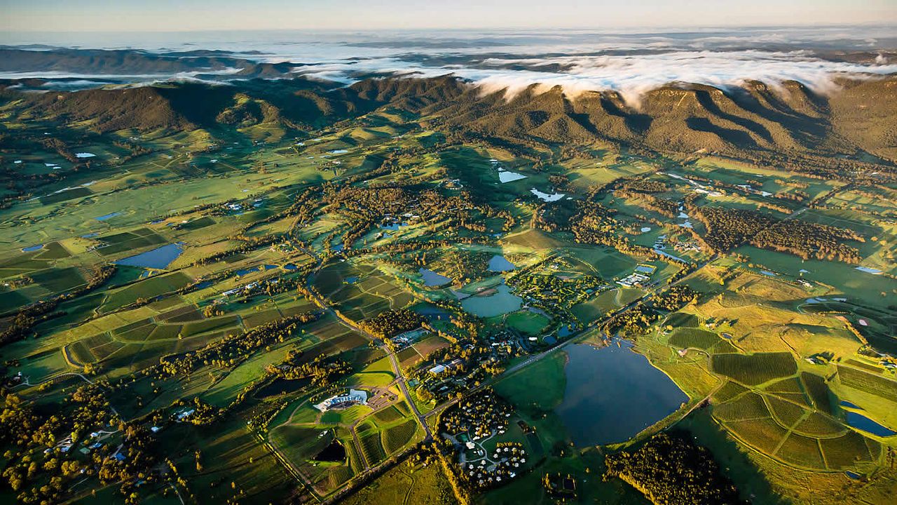 Wine country near Pokolbin in the Hunter Region, New South Wales
