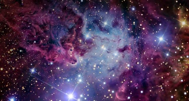 The Fox Fur Nebula, located towards the constellation of Monoceros, is an immense cloud of interstellar gas and cosmic dust