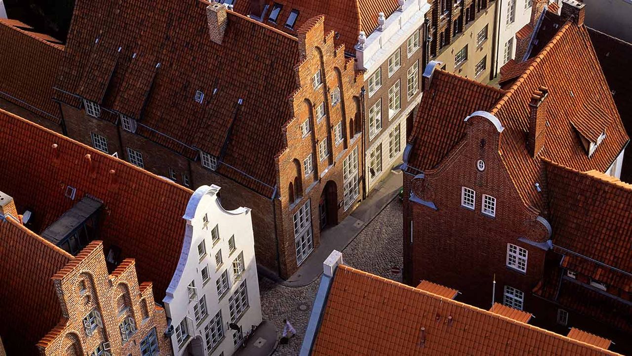 Giebelhäuser, Lübeck, Schleswig-Holstein, Deutschland 
