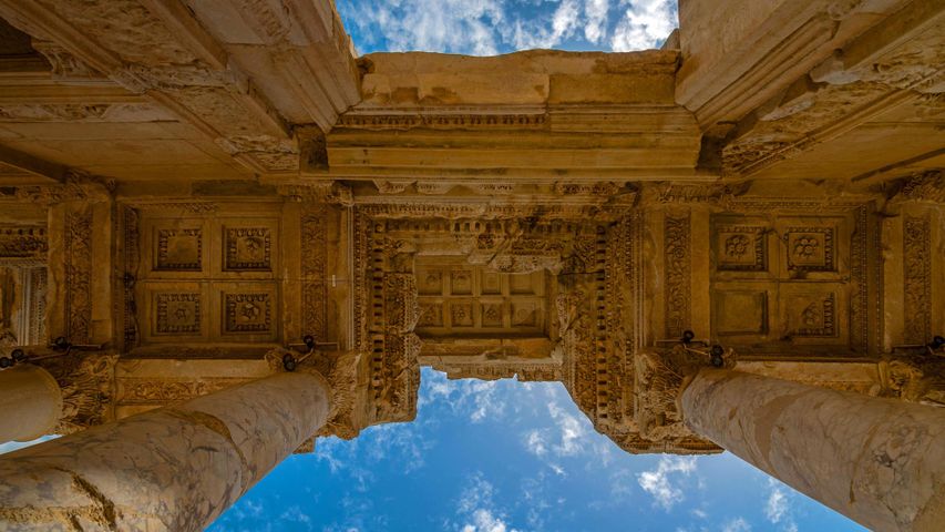 Celsus-Bibliothek von Ephesos nahe Selçuk, Türkei 