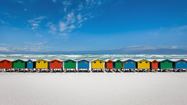 Beach huts in Muizenberg, South Africa