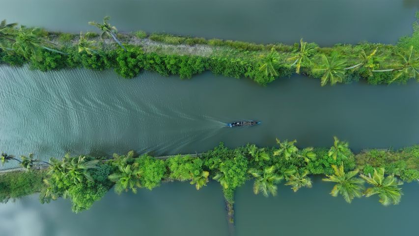 Beautiful aerial view of Kerala