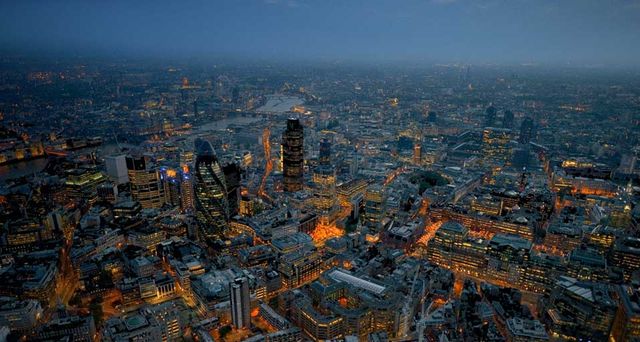 Aerial view of London, England