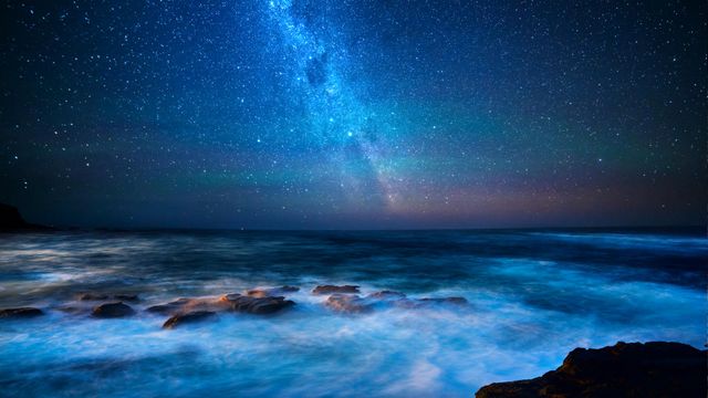 View from the Great Ocean Road with the Milky Way, Victoria, Australia