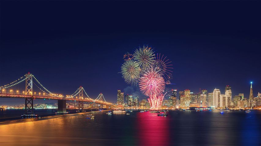 Fireworks in San Francisco, California