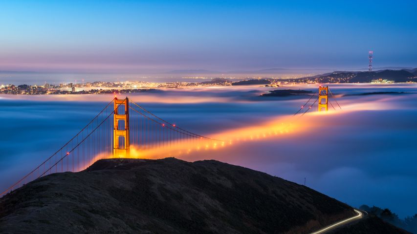 A Ponte Golden Gate, San Francisco, Califórnia, EUA