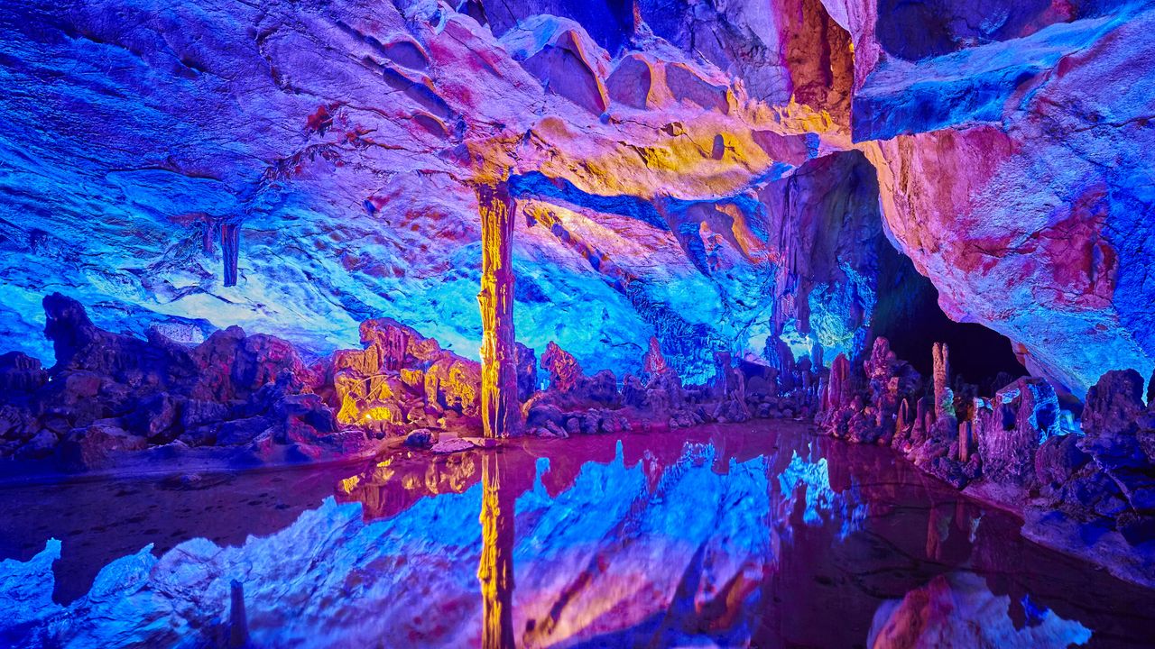 A light show down below