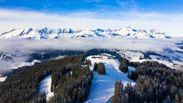 Station de ski de Megeve (Megève) en Haute-Savoie dans les Alpes françaises