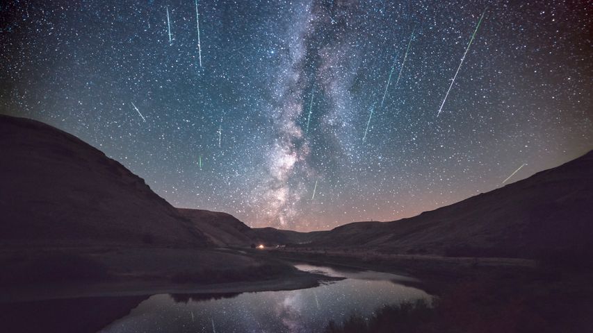 Chuva de meteoros Perseidas, Cottonwood Canyon State Park, Oregon, nos EUA